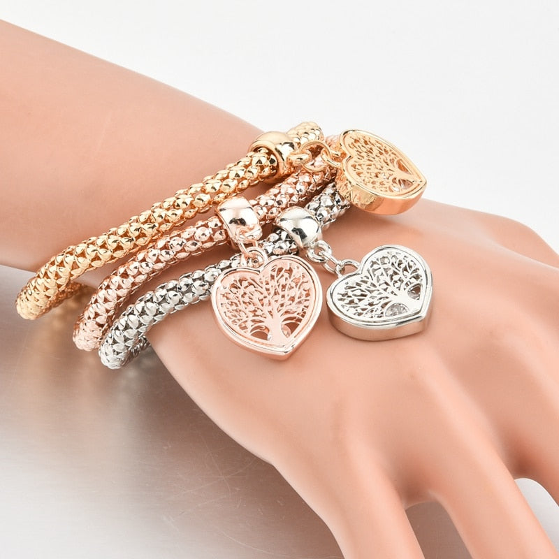 Heart Bracelet & Chain Set