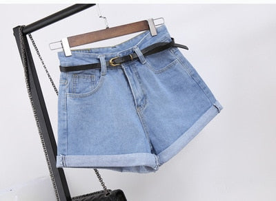 High Waist Women Denim Shorts