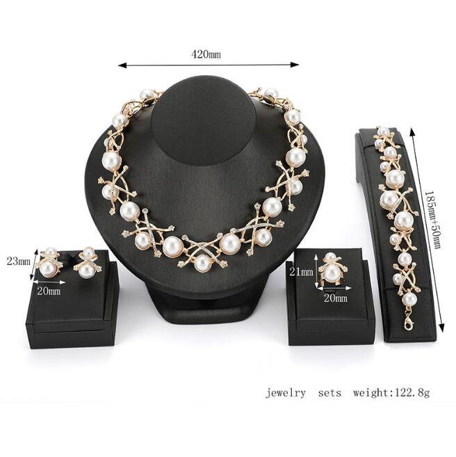 Wedding necklace earring set